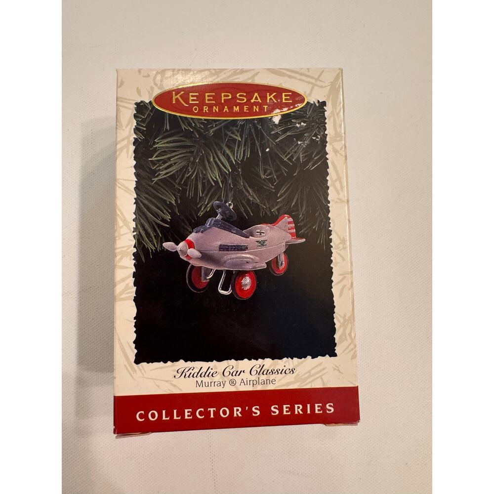 Hallmark Keepsake Ornament Kiddie Car Classics Murray Airplane 1996 Cast Metal